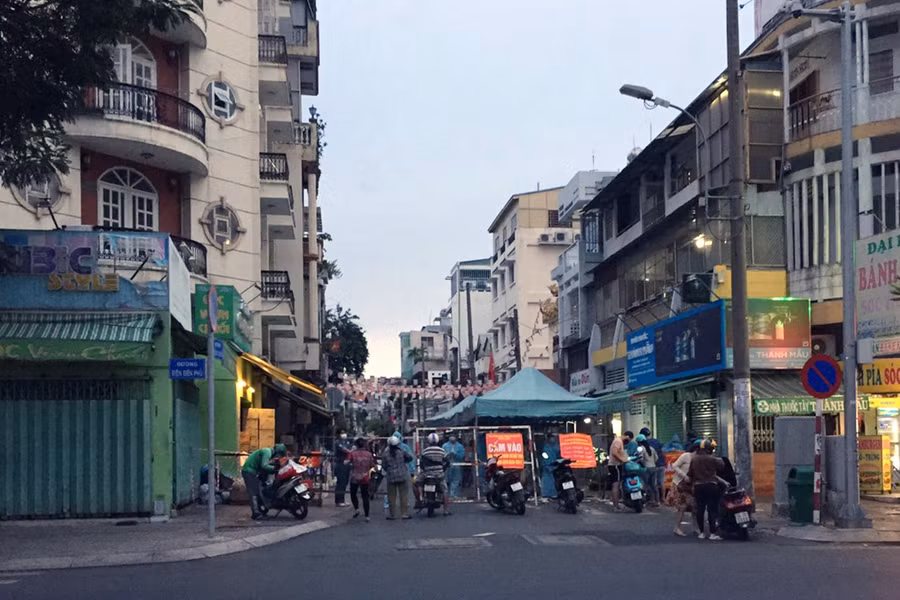 Một điểm phong tỏa tại khu Vườn Chuối, Q.3, TPHCM.