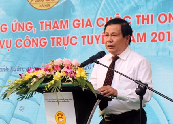 Ông Lê Ngọc Quang- Phó Giám đốc Sở GD&ĐT Hà Nội phát biểu tại lễ phát động