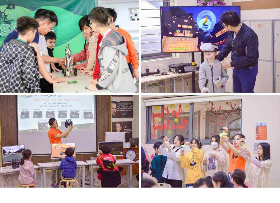 Học sinh tham gia các hoạt động trải nghiệm tại TECHDAY 2023. Học sinh tham gia các hoạt động trải nghiệm tại TECHDAY 2023.