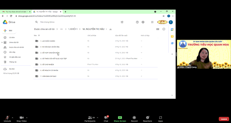 Không gian lưu trữ hồ sơ của giáo viên trường Tiểu học Quan Hoa Không gian lưu trữ hồ sơ của giáo viên trường Tiểu học Quan Hoa
