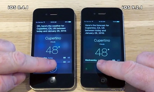 iPhone 4s và 5 chạy mượt hơn sau khi lên iOS 9.2.1