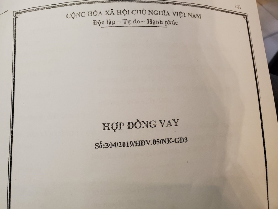 Hợp đồng vay tiền của Công ty Nam Kim Hợp đồng vay tiền của Công ty Nam Kim