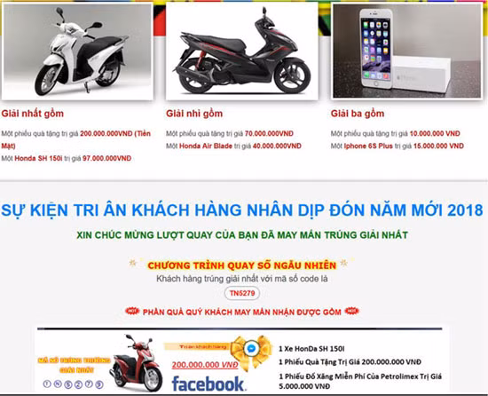 Cảnh giác với thủ đoạn lừa đảo khuyến mại, trúng thưởng trên facebook