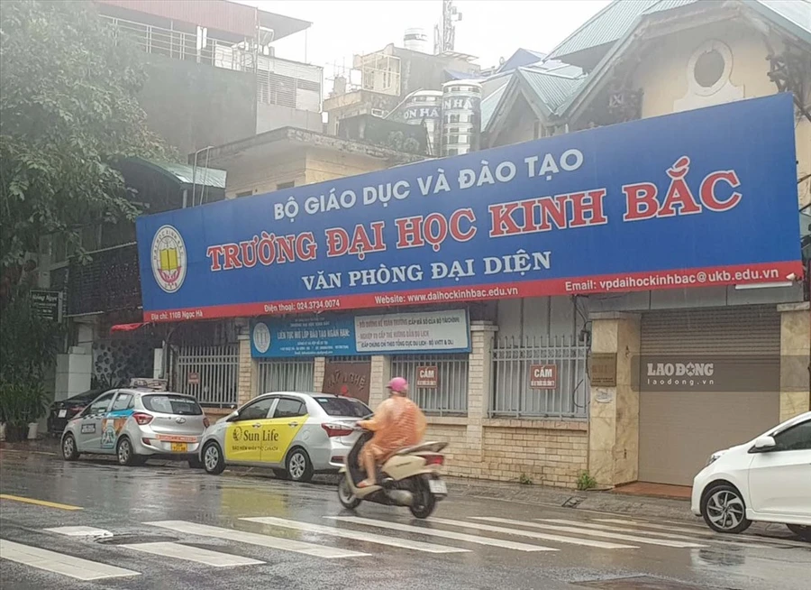 Văn phòng đại diện Trường Đại học Kinh Bắc tại Hà Nội (Ảnh BLĐ).