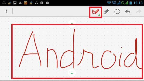 Hướng dẫn sử dụng Evernote Android: Hãy dùng tay viết lên màn hình điều cần ghi chú với lựa màu và nét bút phía trên. B1-Huong-dan-su-dung-Evernote-Android-dien-thoai-2014-09-11-19-19-00.jpg
