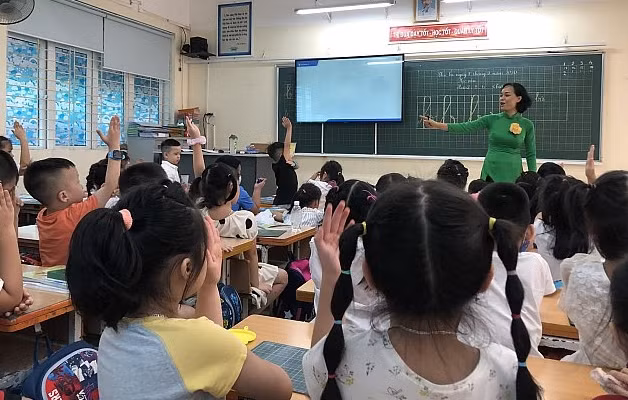 Giờ dạy Học vần tại trường tiểu học Phương Liệt