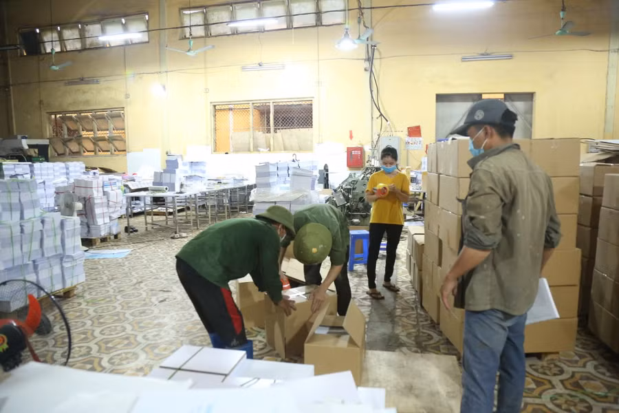 Khu vực số sách in ấn được phát hiện.