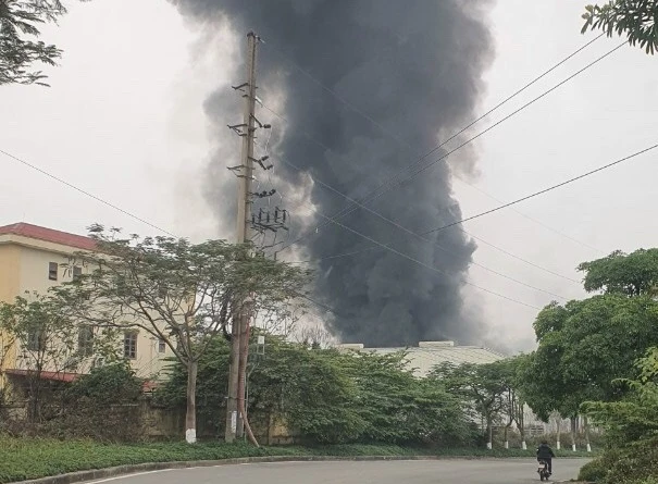 Đám cháy tại Công ty TNHH Giấy TISU.