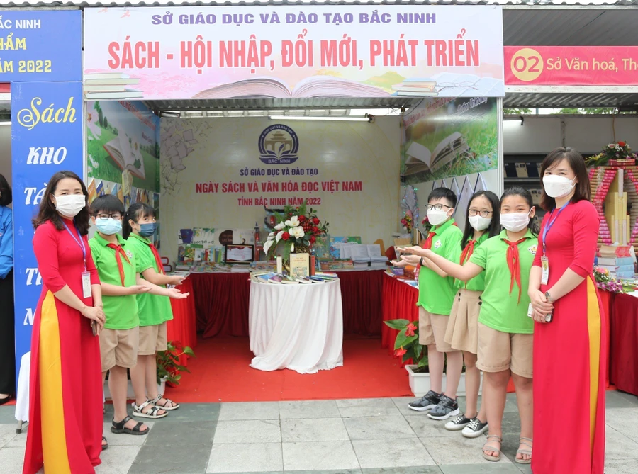 Gian trưng bày của Sở GD&ĐT Bắc Ninh (Ảnh TL).