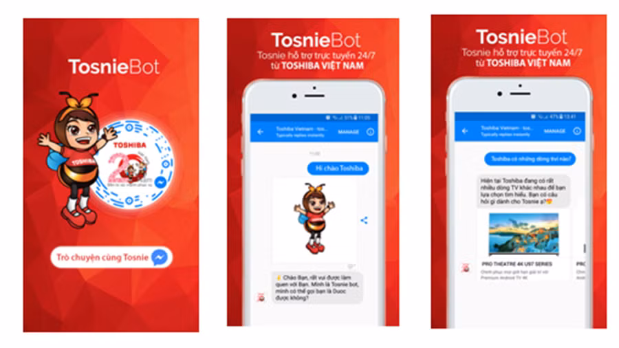 Giao diện phiên bản Tosnie Bot