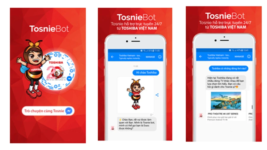 Giao diện phiên bản Tosnie Bot