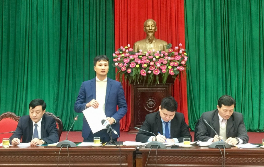 Ông Nguyễn Anh Dũng- Phó Giám đốc Sở Du lịch Hà Nội thông tin tại hội nghị