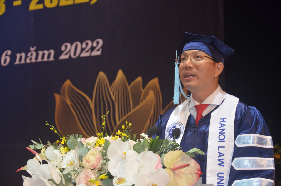 TS Đoàn Trung Kiên, Hiệu trưởng Trường ĐH Luật Hà Nội. Ảnh Ngô Chuyên.