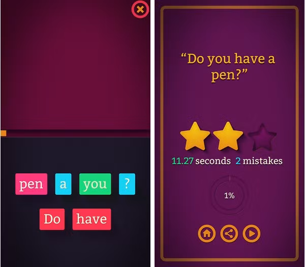 Ứng dụng miễn phí giúp vừa chơi, vừa học kỹ năng đặt câu trong tiếng Anh ảnh 3