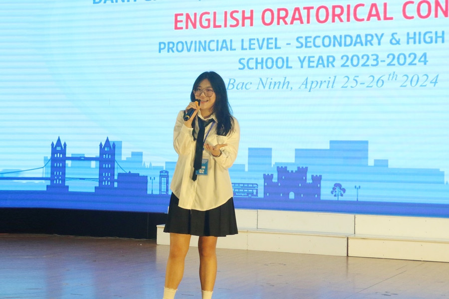 Phần dự thi của thí sinh Trần Bảo Anh, Trường THPT Chuyên Bắc Ninh.