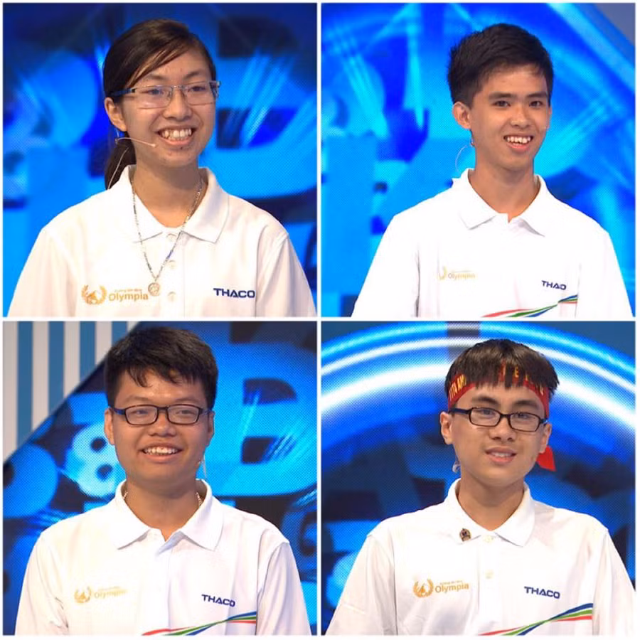 Các thí sinh dự thi: Thu Hằng, Minh Triết, Toàn Thắng, Xuân Huy.