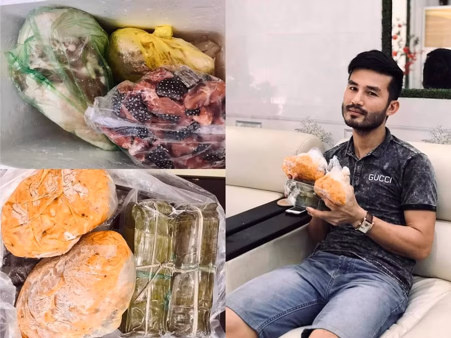 Tiến Nguyễn chuẩn bị hàng cho đợt cứu trợ.