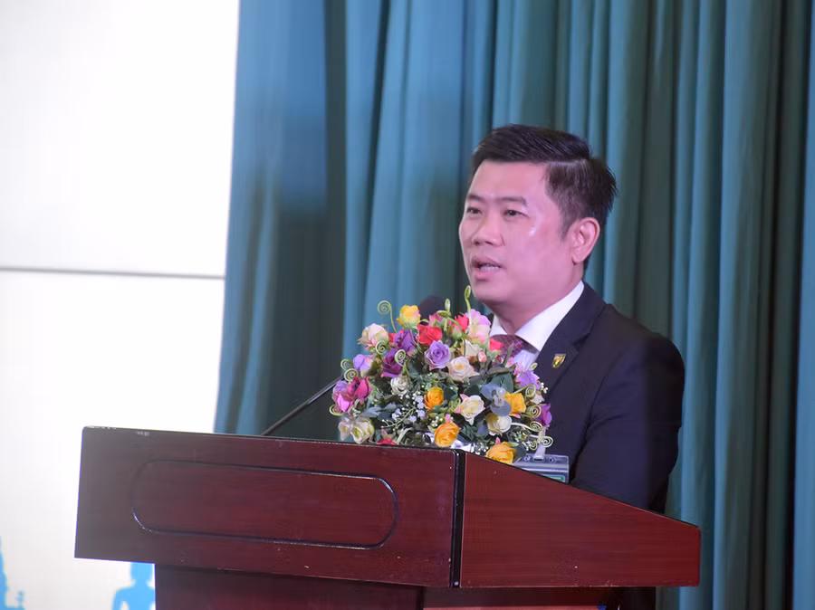 PGS.TS Nguyễn Thanh Hiệp – Hiệu trưởng Trường ĐH Y khoa Phạm Ngọc Thạch, phát biểu tại buổi lễ.