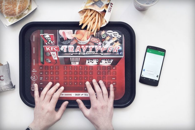 Bàn phím Bluetooth siêu mỏng dùng 1 lần của KFC