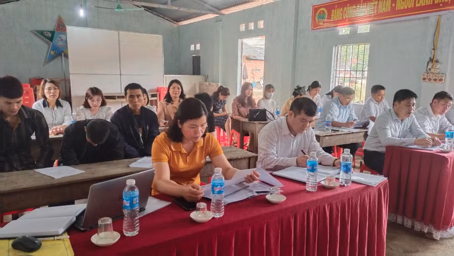 Quang cảnh buổi khai giảng.