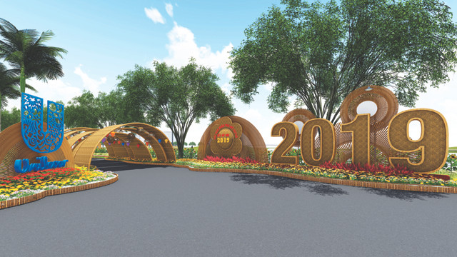 Một phối cảnh Hội chợ hoa Xuân Phú Mỹ Hưng Tết Kỷ Hợi 2019