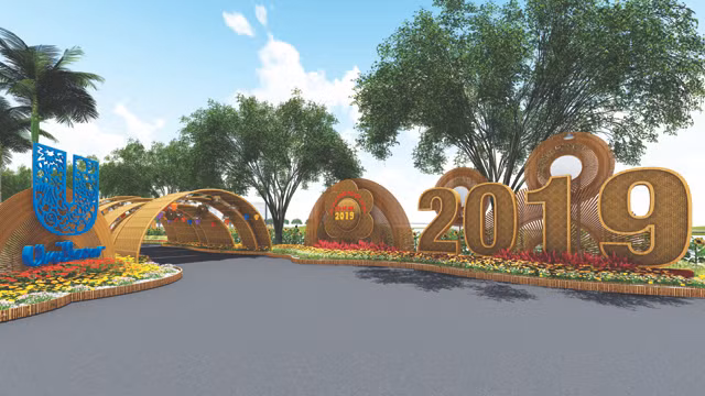 Một phối cảnh Hội chợ hoa Xuân Phú Mỹ Hưng Tết Kỷ Hợi 2019