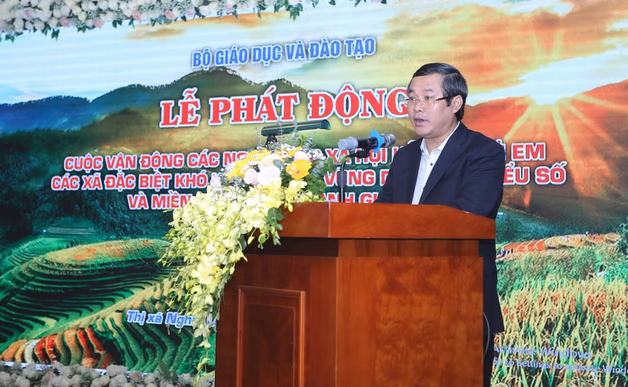 Thứ trưởng Nguyễn Văn Phúc phát biểu tại lễ phát động.