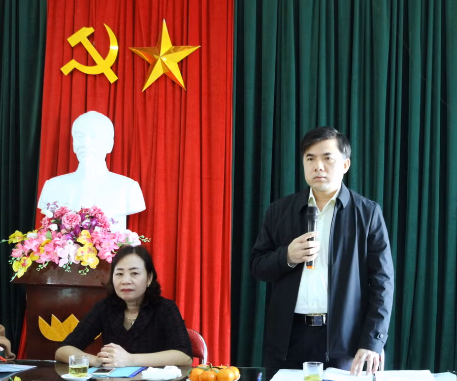 Ông Bùi Văn Linh phát biểu tại buổi làm việc