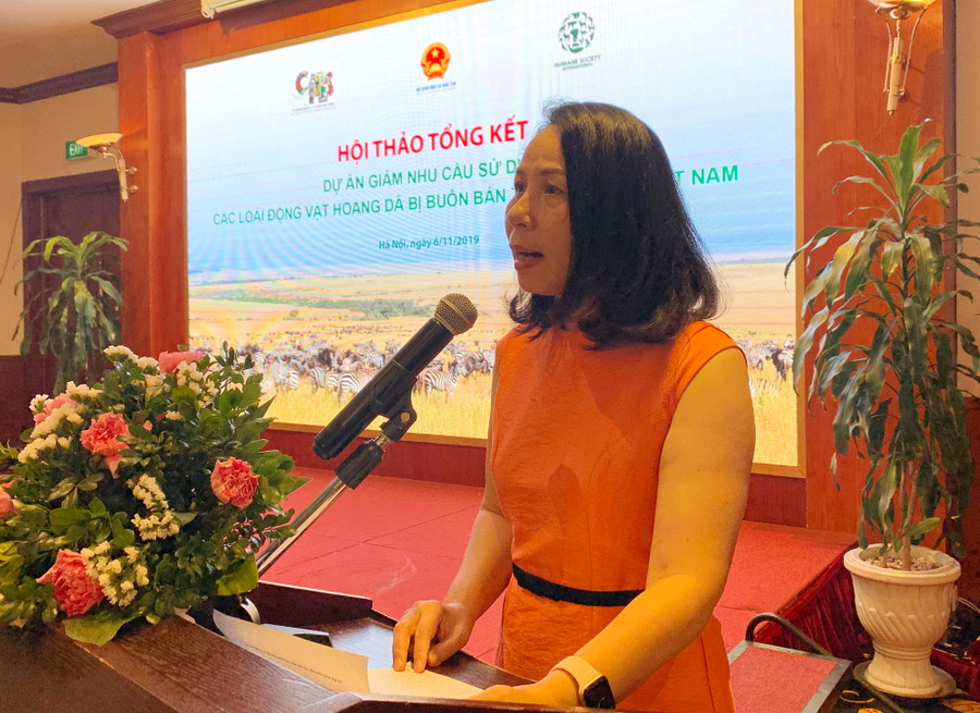 Bà Hà Thị Tuyết Nga phát biểu tại hội thảo