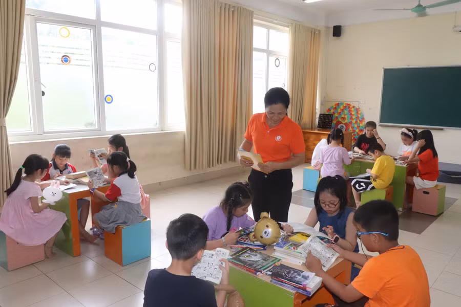 Thư viện sách cũng là điểm đến được nhiều học sinh lựa chọn.