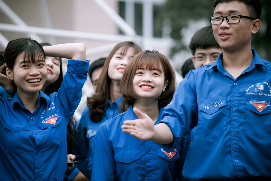 Thùy Linh và các bạn sinh viên trường Đại học Xây dựng