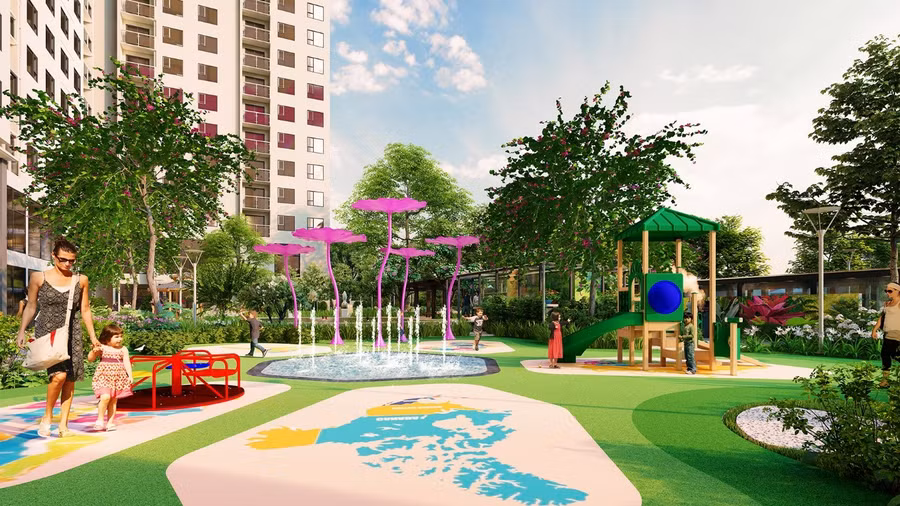 Không gian sống xanh trong lành tại Anland Premium