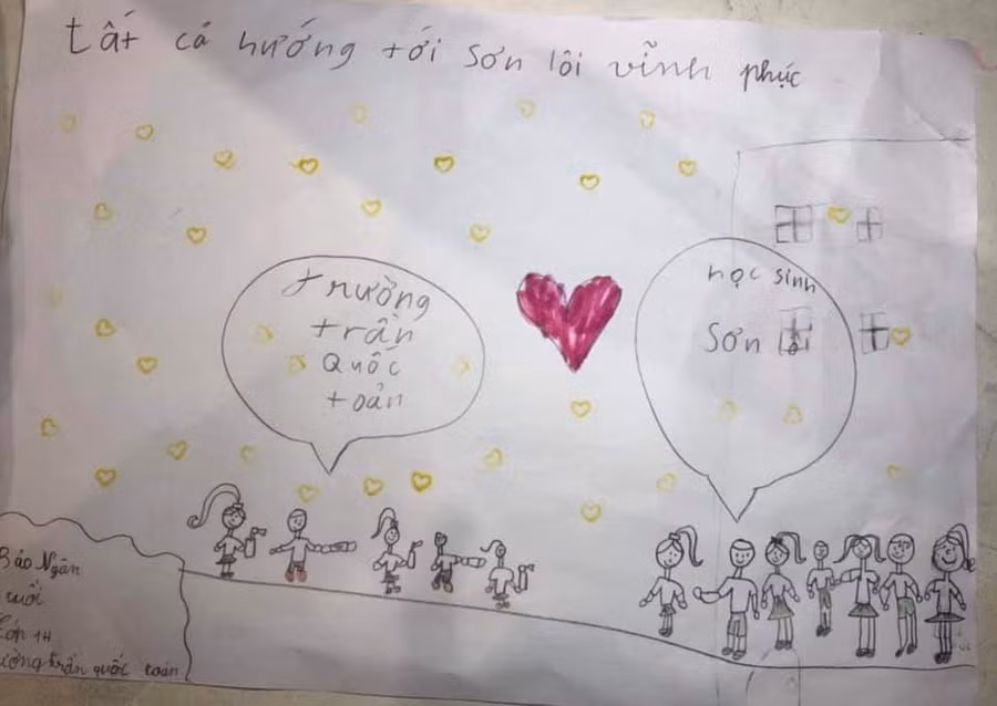 Học sinh Hà Nội viết thư, vẽ tranh cổ vũ các bạn học sinh Vĩnh Phúc ảnh 16