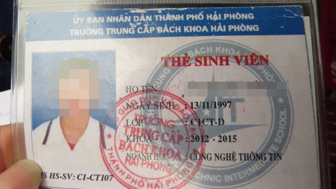 Thẻ học viên của Phạm Thúy H