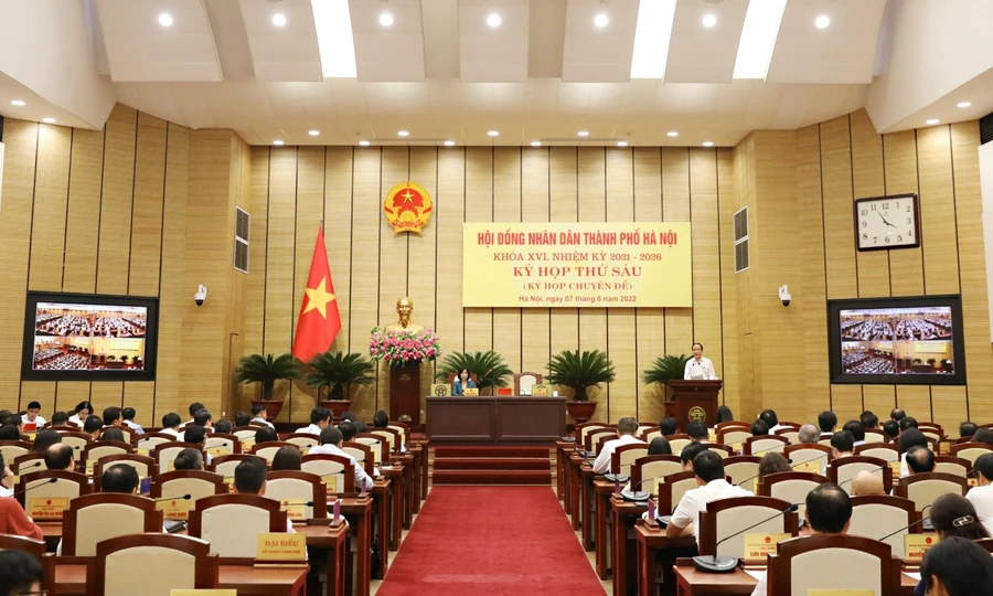 Quang cảnh kỳ họp thứ 6.