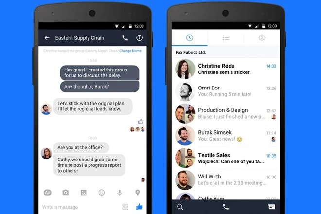  Facebook ra mắt phiên bản Messenger dành riêng cho công việc