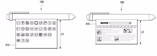 Màn hình chính có thể cuộn lại và mở ra, hoạt động như một màn hình điện thoại.