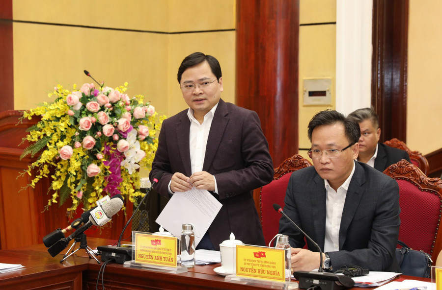 Bí thư Tỉnh ủy Bắc Ninh - Nguyễn Anh Tuấn phát biểu.