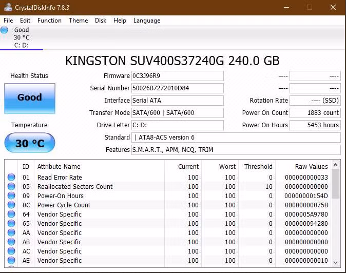 Cách kiểm tra tình trạng sức khỏe ổ SSD trên Windows 10
