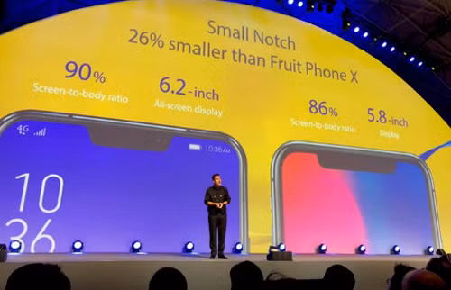 Asus thậm chí còn khoe tai thỏ của họ nhỏ hơn của iPhone X.