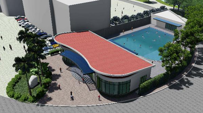 Phối cảnh Khu hồ bơi tại khu Nhà Công vụ Phối cảnh Khu hồ bơi tại khu Nhà Công vụ