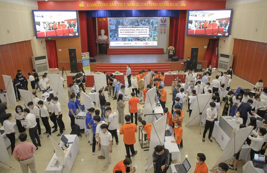 Không gian trưng bày tại buổi chung kết hội thi.