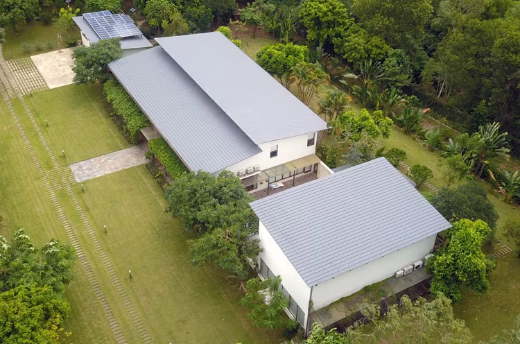 Nhà ca sỹ Mỹ Linh tại xã Minh Phú, Sóc Sơn. Ảnh: GC.