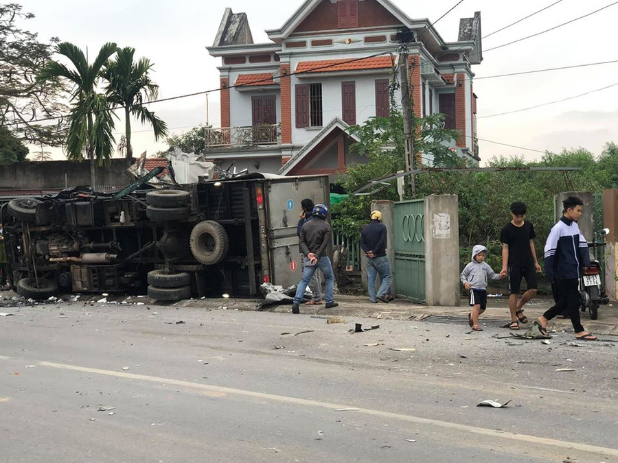Hiện trường vụ tai nạn.