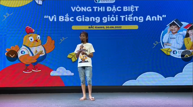 Phần thi của em Phạm Minh Nguyệt – học sinh lớp 5 trường TH Mỹ Hà, đạt giải Nhất cuộc thi. Phần thi của em Phạm Minh Nguyệt – học sinh lớp 5 trường TH Mỹ Hà, đạt giải Nhất cuộc thi.