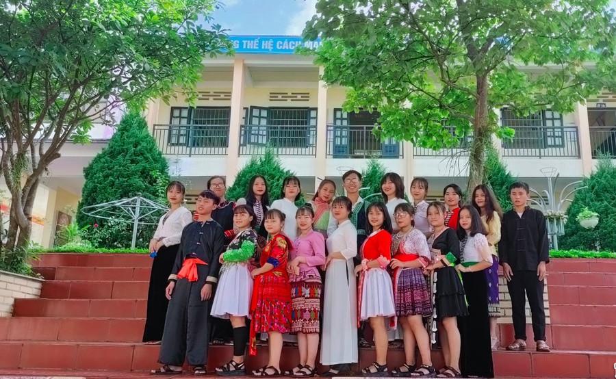 Học sinh Trường THPT Dân tộc nội trú tỉnh Điện Biên. Ảnh NTCC.