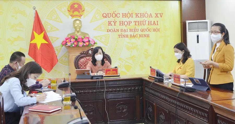 Đại biểu Quốc hội Nguyễn Thị Hà (đoàn Bắc Ninh) phát biểu.