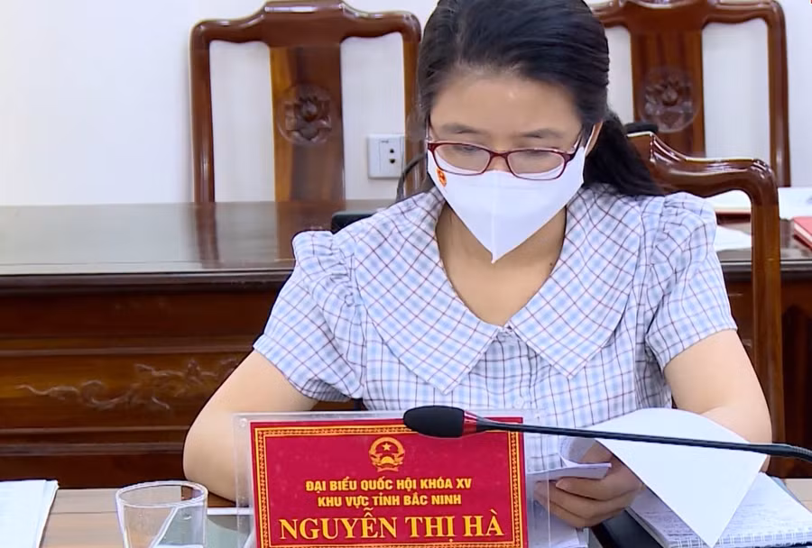 Đại biểu Quốc hội Nguyễn Thị Hà (đoàn Bắc Ninh).