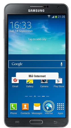 Hướng dẫn sử dụng Note 3 với S Pen: Để sử dụng Scrapbook, trước hết hãy mở trình duyệt Internet ra lướt web. C1-Huong-dan-su-dung-Note-3-Samsung-Galaxy-S-Pen.jpg