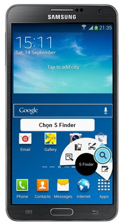 Hướng dẫn sử dụng Note 3 với S Pen: Bấm nút S Pen khi đưa bút lại gần màn hình để tổ hợp lệnh Air Command xuất hiện rồi chọn biểu tượng S Finder (khoanh tròn). E1-Huong-dan-su-dung-Note-3-Samsung-Galaxy-S-Pen.jpg